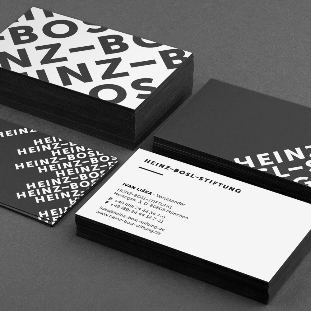 Heinz Bosl Stiftung Visitenkarten