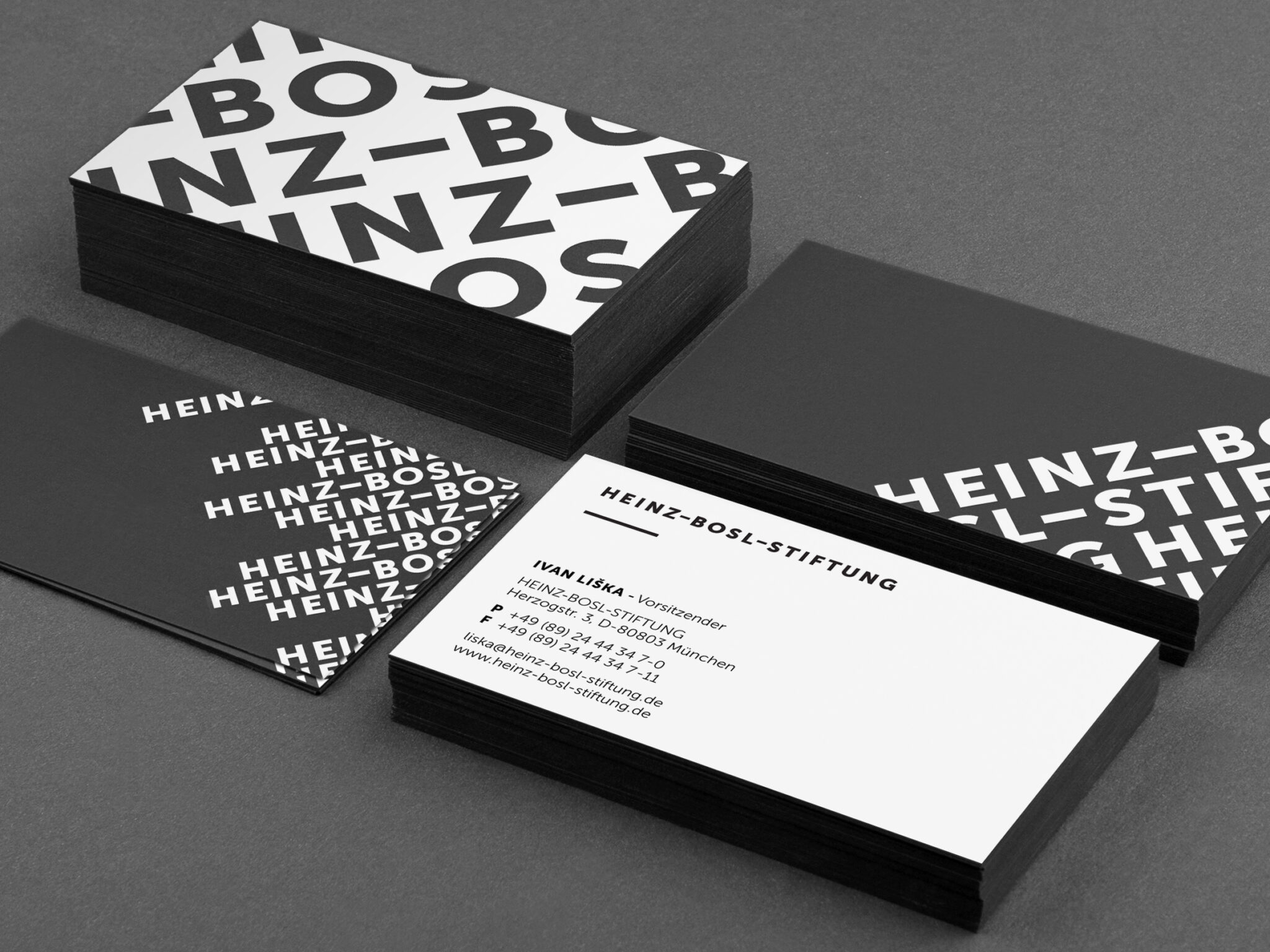 Heinz Bosl Stiftung Visitenkarten