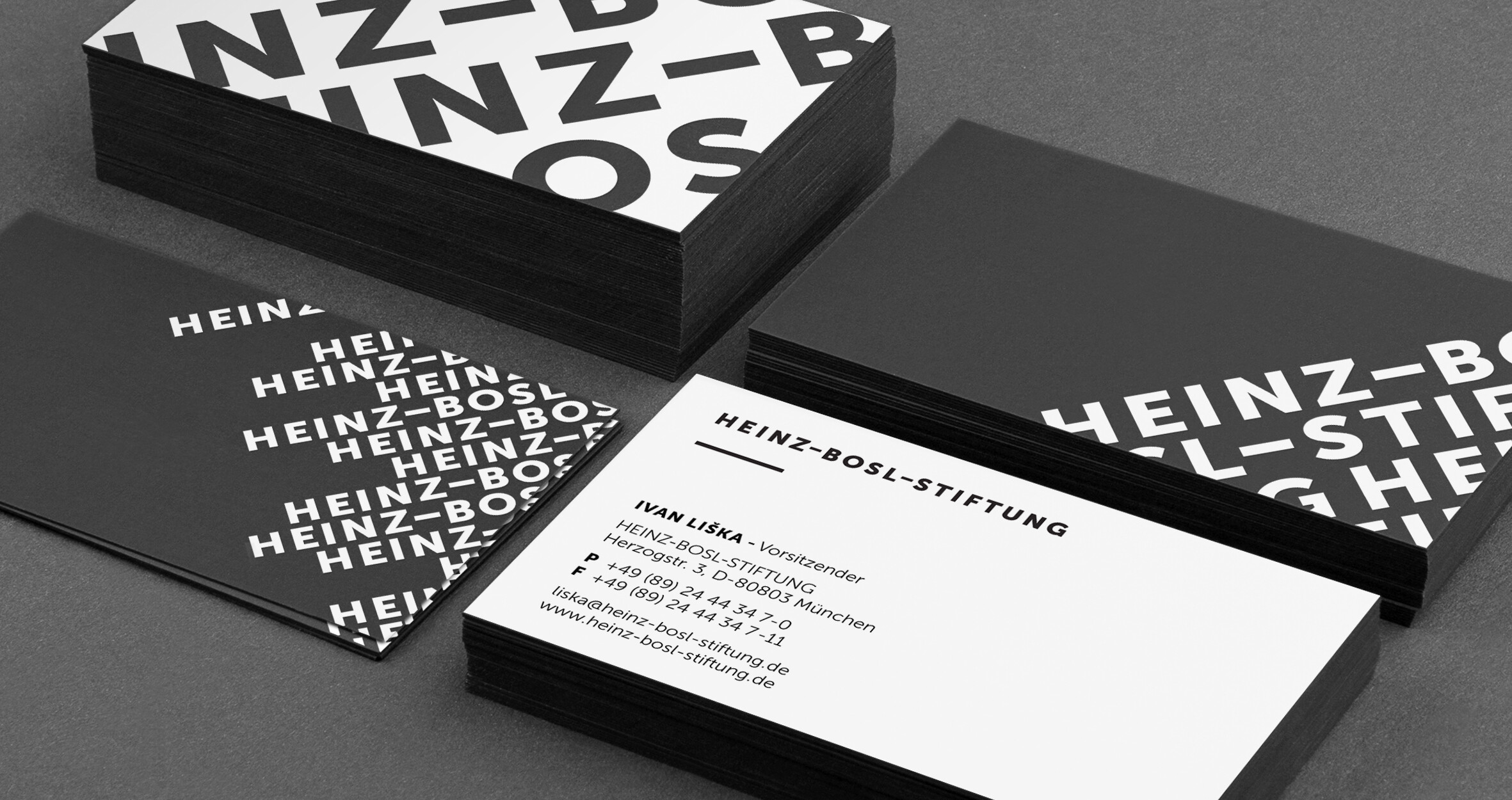 Heinz Bosl Stiftung Visitenkarten