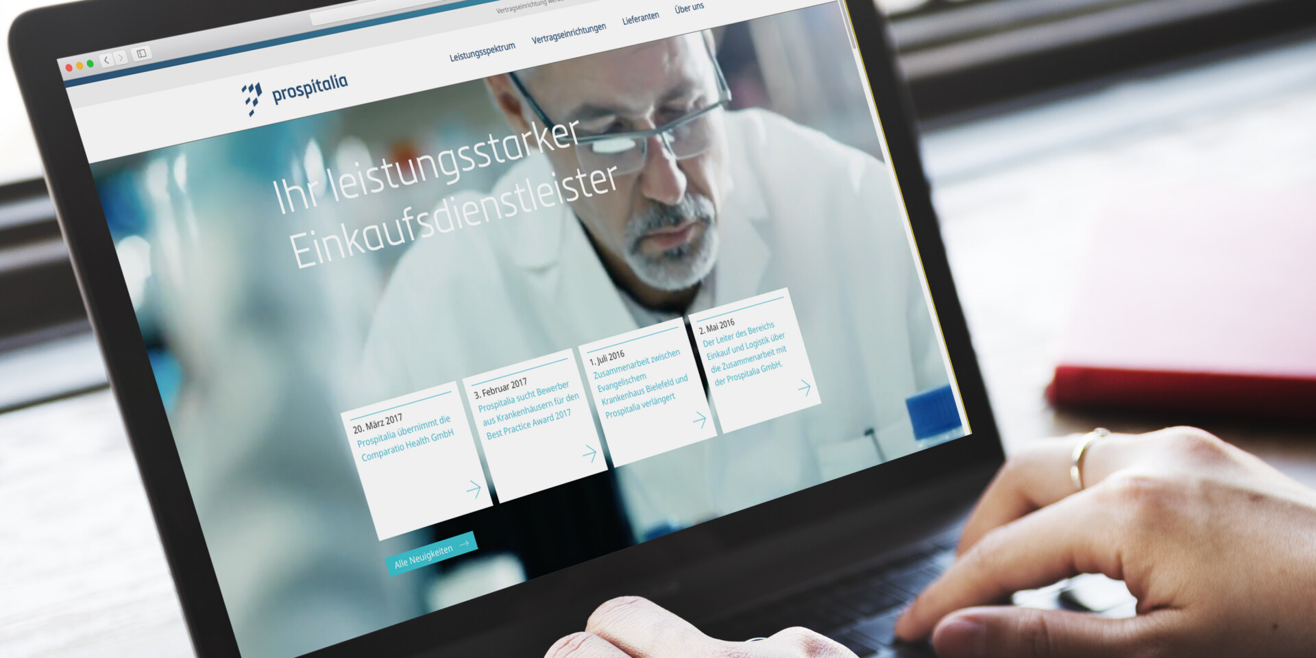 Prospitalia Webseite
