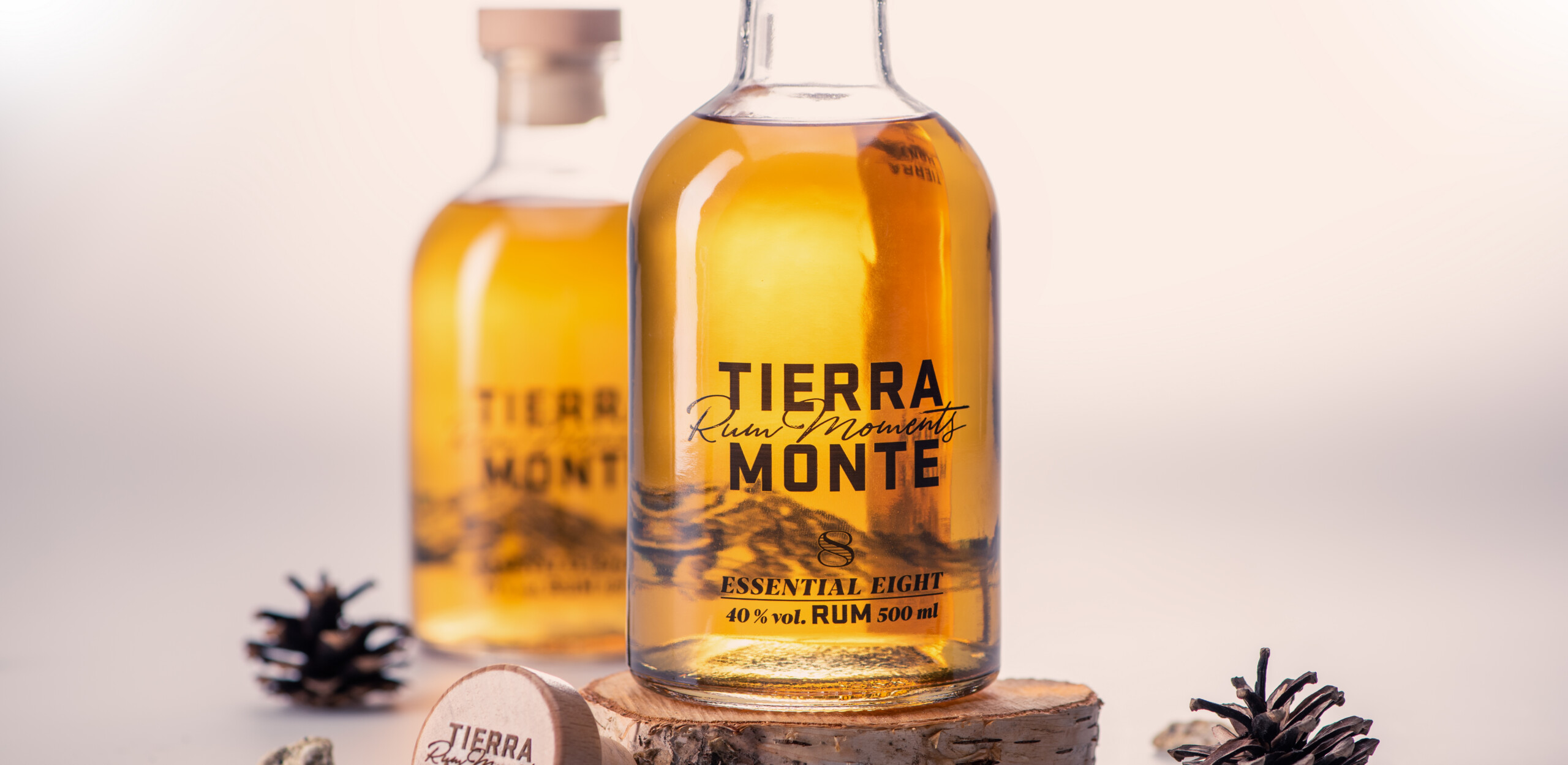 Tierra Monte Rum Verpackungsdesign Flasche